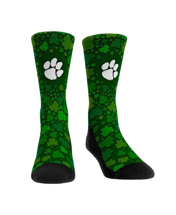 【送料無料】 ロックイーエム メンズ 靴下 アンダーウェア Men's and Women's Socks Clemson Tigers St. Patrick's Day Shamrock Crew Socks Green