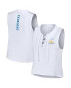 【送料無料】 ウェア バイ エリン アンドルーズ レディース タンクトップ トップス Women's White Los Angeles Chargers Lace-Up Tank Top White