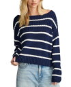 【送料無料】 ラッキーブランド レディース ニット・セーター アウター Women's Cotton Striped Boat-Neck Sweater Cad Navy Tofu Stripe