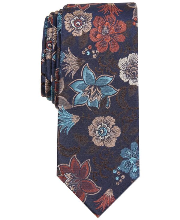 yz o[X[ Y lN^C ANZT[ Men's Ryewood Skinny Floral Tie Brown