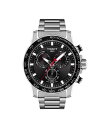 yz eB\bg Y rv ANZT[ Men's Swiss Chronograph Supersport Stainless Steel Bracelet Watch 45.5mm Black