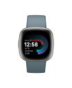 【送料無料】 フィットビット メンズ 腕時計 アクセサリー Versa 4 Waterfall Blue Platinum Smartwatch 39mm Waterfall Blue Platinum