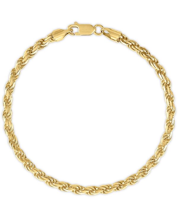 yz GXN@CA Y uXbgEoOEANbg ANZT[ Rope Link Chain Bracelet (4mm) Gold Over Silver