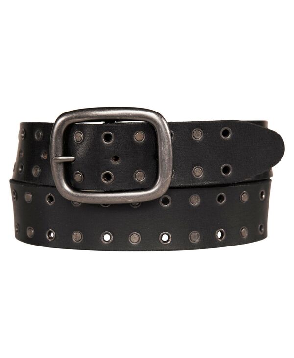 【送料無料】 ラッキーブランド メンズ ベルト アクセサリー Men's Grommet and Stud Leather Belt Black