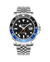 yz XgD[O Y rv ANZT[ Men's Aquadiver Silver-tone Stainless Steel Black Dial 42mm Round Watch Silver-tone