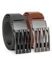 【送料無料】 ミオマリオ メンズ ベルト アクセサリー Mens Adjustable Tactical Ratchet Golf Belt-2 pack Brown/gray