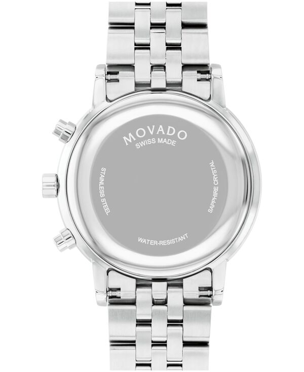 モバド メンズ アクセサリー 腕時計 Tシャツ Movado Men's Museum Classic Swiss Quartz Chrono Silver Tone Stainless Steel Watch 42mm Silver-Tone シルバー