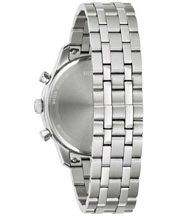 ReVida 楽天市場店のブロバ メンズ アクセサリー 腕時計 Tシャツ Bulova Men's Chronograph Classic Sutton Stainless Steel Bracelet Watch 41mm Silver シルバー｜アングル3