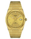 yz eB\bg Y rv ANZT[ Men's Swiss Automatic PRX Powermatic 80 Gold PVD Stainless Steel Bracelet Watch 40mm Gold