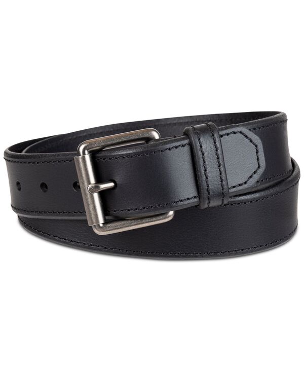  リーバイス メンズ ベルト アクセサリー Men's Beveled-Edge Leather Belt Black