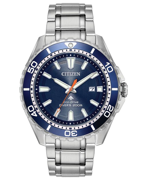 シチズン メンズ アクセサリー 腕時計 Tシャツ Citizen Eco-Drive Men's Promaster Diver Stainless Steel Bracelet Watch 44mm Silver シルバー