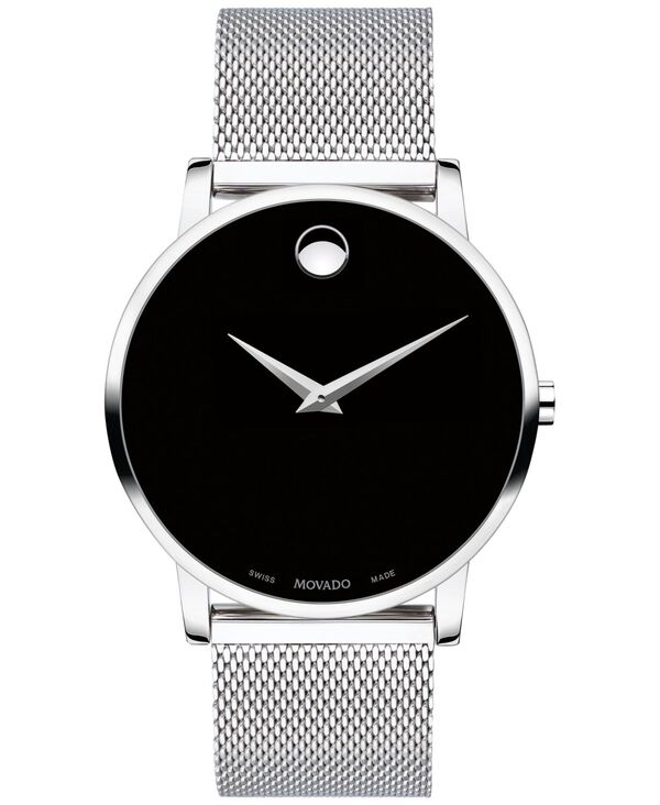 モバド メンズ アクセサリー 腕時計 メッシュ Tシャツ Movado Unisex Swiss Museum Classic Stainless Steel Mesh Bracelet Watch 40mm Silver シルバー