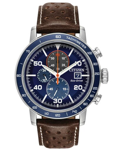 【送料無料】 シチズン メンズ 腕時計 アクセサリー Eco-Drive Men's Chronograph Brycen Chestnut Brown Leather Strap Watch 44mm No Color 【送料無料】 シチズン メンズ 腕時計 アクセサリー Eco-Drive Men's Chronograph Brycen Chestnut Brown Leather Strap Watch 44mm No Color