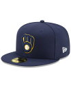 【送料無料】 ニューエラ メンズ 帽子 アクセサリー Milwaukee Brewers Authentic Collection 59FIFTY Fitted...