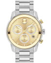 yz oh Y rv ANZT[ Men's Swiss Chronograph Bold Verso Stainless Steel Bracelet Watch 44mm Two Tone