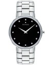 yz oh Y rv ANZT[ Men's Swiss Faceto Diamond (3/8 ct. t.w.) Stainless Steel Bracelet Watch 39mm Black