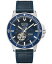 ̵ ֥  ӻ ꡼ Men's Automatic Marine Star Series C Blue Leather Strap Watch 45mm Blue