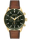 【送料無料】 モバド メンズ 腕時計 アクセサリー Men's Heritage Cognac Genuine Leather Strap Watch 42mm Gold-Tone