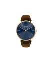 yz W[Yj[[N Y rv ANZT[ Men's Brown genuine leather Strap Watch 44mm Navy Sunray Brown Croco