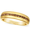 yz  @ Y O ANZT[ Chocolatier&reg; Men's Chocolate Diamond Band (1/2 ct. t.w.) in 14k Gold Gold