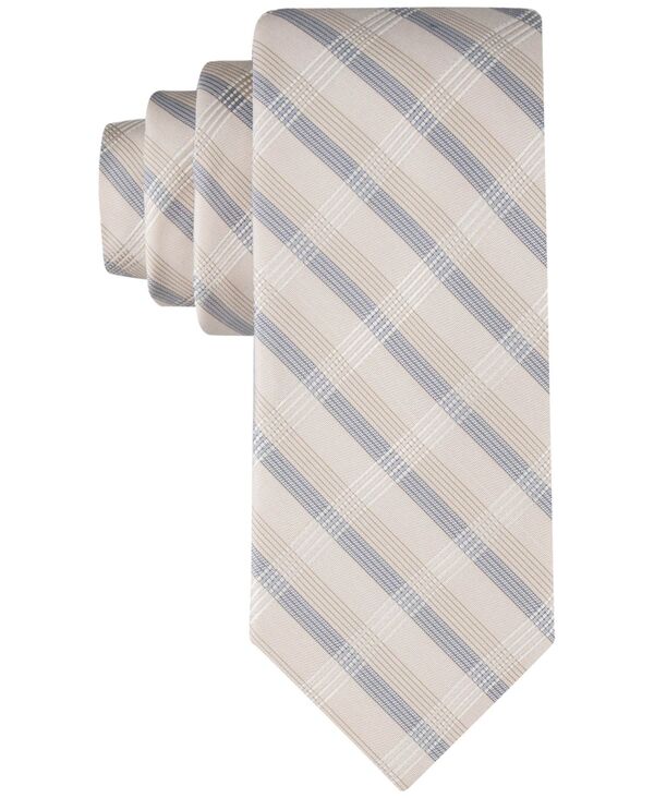 カルバン・クライン ネクタイ 【送料無料】 カルバンクライン メンズ ネクタイ アクセサリー Men's Creme Plaid Tie Taupe