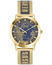 yz FTX FT[` Y rv ANZT[ Men's Barbes Domus Two-Tone Stainless Steel Mesh Bracelet Watch 40mm Gold/Blue