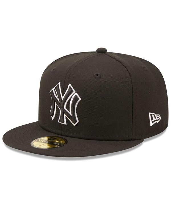 【送料無料】 ニューエラ メンズ 帽子 アクセサリー Men's New York Yankees Black on Black Dub 59FIFTY Fitted Hat Black