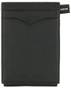 yz y[GX Y z ANZT[ Men's Magnetic Leather Card Case Black