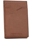 【送料無料】 ペリーエリス メンズ 財布 アクセサリー Men's Magnetic Leather Card Case Brown