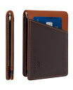 yz ~I}I Y z ANZT[ Men's Slim Bifold Wallet with Quick Access Pull Tab Gray/beige