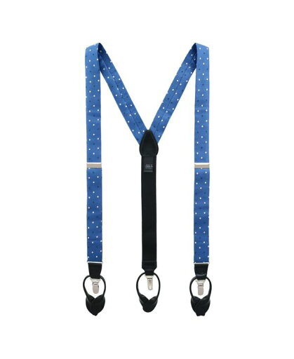 【送料無料】 トラファルガー メンズ ベルト アクセサリー Men's 32MM Polka Dot Convertible Suspenders Navy 【送料無料】 トラファルガー メンズ ベルト アクセサリー Men's 32MM Polka Dot Convertible Suspenders Navy