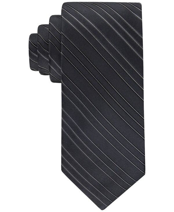 カルバン・クライン ネクタイ 【送料無料】 カルバンクライン メンズ ネクタイ アクセサリー Men's Pinstripe Tie Black