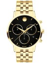 【送料無料】 モバド メンズ 腕時計 アクセサリー Men's Museum Classic Swiss Quartz Chrono Light Yellow PVD Watch 42mm Gold-Tone(2)