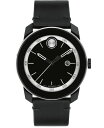 yz oh Y rv ANZT[ Men's Bold TR90 Swiss Quartz Black Leather Watch 42mm Black