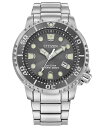 yz V`Y Y rv ANZT[ Eco-Drive Men's Promaster Dive Stainless Steel Bracelet Watch 44mm Silver-tone