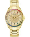 【送料無料】 ブロバ メンズ 腕時計 アクセサリー Men's Classic Phantom Gold-Tone Stainless Steel Bracelet Watch 40mm Gold-tone
