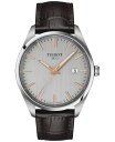 【送料無料】 ティソット メンズ 腕時計 アクセサリー Men's Swiss PR 100 Brown Leather Strap Watch 40mm Silver