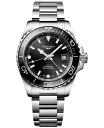 yz W Y rv ANZT[ Men's Swiss Automatic HydroConquest Stainless Steel Steel Bracelet Watch 41mm Sunray Black