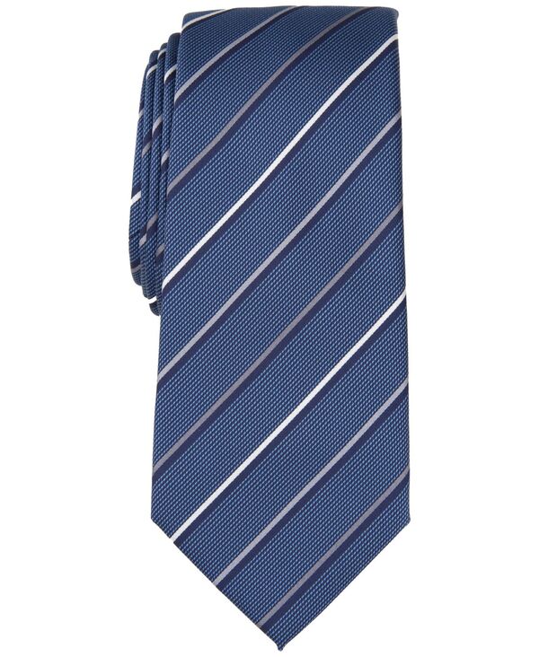 yz At@j Y lN^C ANZT[ Men's Belwood Slim Stripe Tie Navy