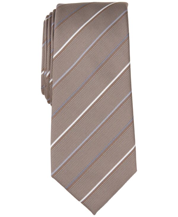yz At@j Y lN^C ANZT[ Men's Belwood Slim Stripe Tie Taupe