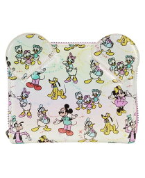 【送料無料】 ラウンジフライ メンズ 財布 アクセサリー Men's and Women's Disney100 All-Over-Print Zip-Around Wallet White