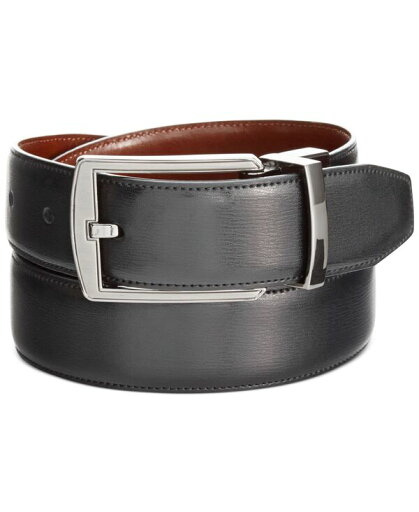 【送料無料】 ペリーエリス メンズ ベルト アクセサリー Men's Reversible Feather Stitch-Edge Belt Black/Brown 【送料無料】 ペリーエリス メンズ ベルト アクセサリー Men's Reversible Feather Stitch-Edge Belt Black/Brown