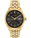 yz V`Y Y rv ANZT[ Men's Eco-Drive Gold-Tone Stainless Steel Bracelet Watch 41mm BM7252-51E Gold