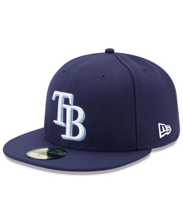 【送料無料】 ニューエラ メンズ 帽子 アクセサリー Tampa Bay Rays Authentic Collection 59FIFTY Cap Navy