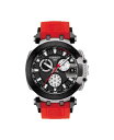 yz eB\bg Y rv ANZT[ Men's Swiss Chronograph T-Sport T-Race Red Silicone Strap Watch 47.6mm Red