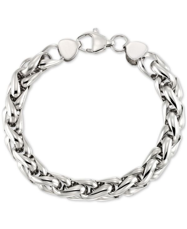 【送料無料】 シモン アイ スミス メンズ ブレスレット・バングル・アンクレット アクセサリー Interlocking Oval Link Bracelet in Stainless Steel Stainless Steel