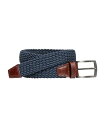  ジョンストンアンドマーフィー メンズ ベルト アクセサリー Men's Stretch Knit Belt Navy