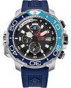 yz V`Y Y rv ANZT[ Eco-Drive Men's Chronograph Promaster Aqualand Blue Polyurethane Strap Watch 46mm Blue