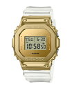 yz W[VbN Y rv ANZT[ Men's Digital White Resin Strap Watch 43mm GM5600SG-9 Clear Gold-Tone