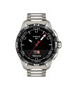 yz eB\bg Y rv ANZT[ Men's Swiss T-Touch Connect Solar Titanium Bracelet Smart Watch 48mm Silver